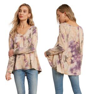 NWT TIE-DYE LONG SLEEVE SWING TOP
